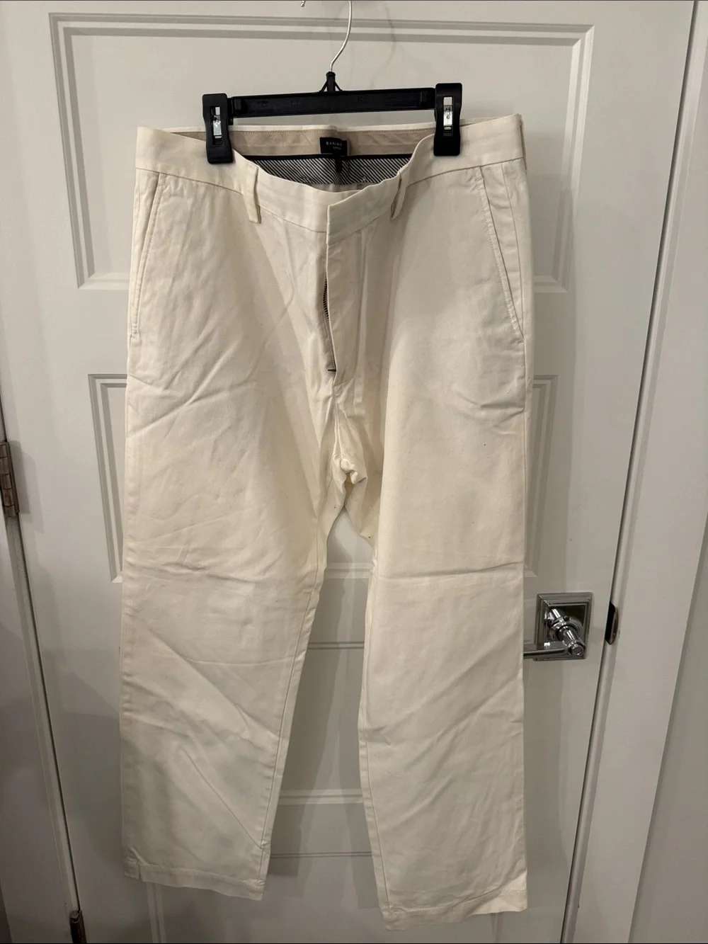 Banana Republic Cream Straight-Leg Chino Pants